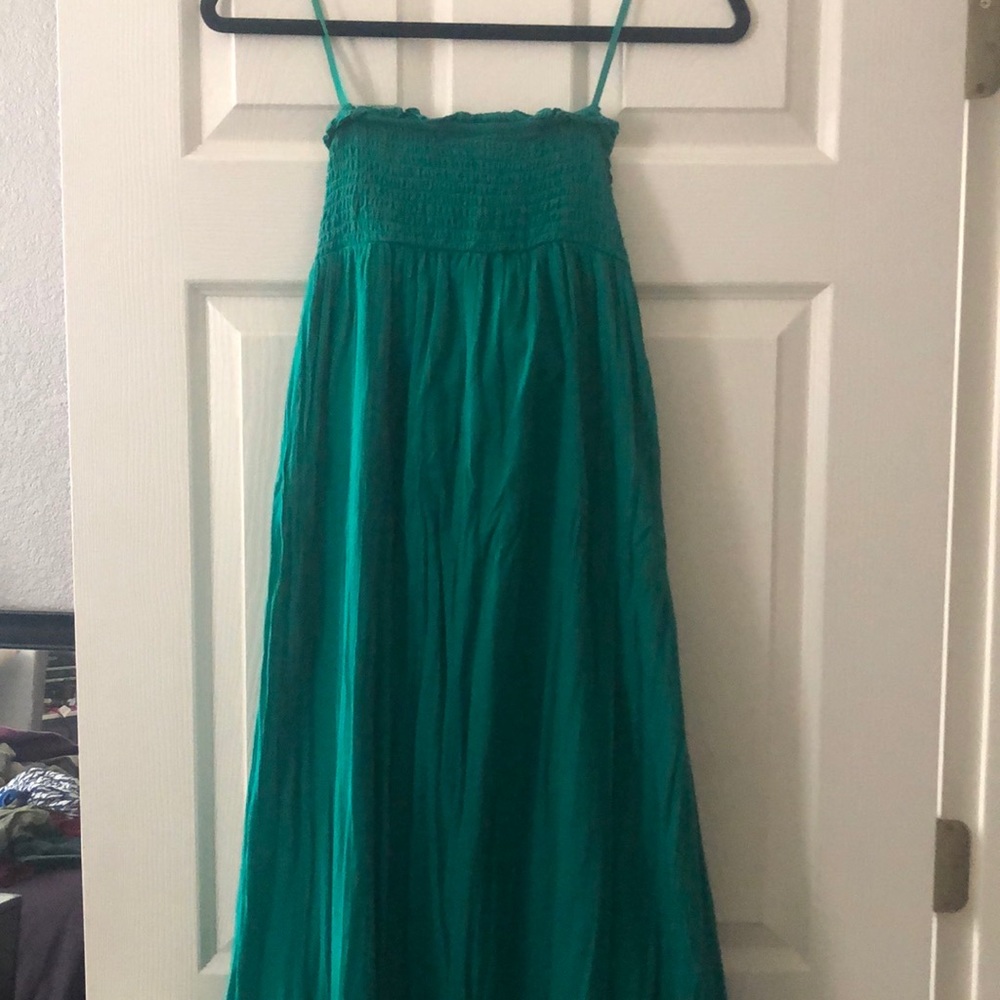 Anthropology Strapless maxi dress